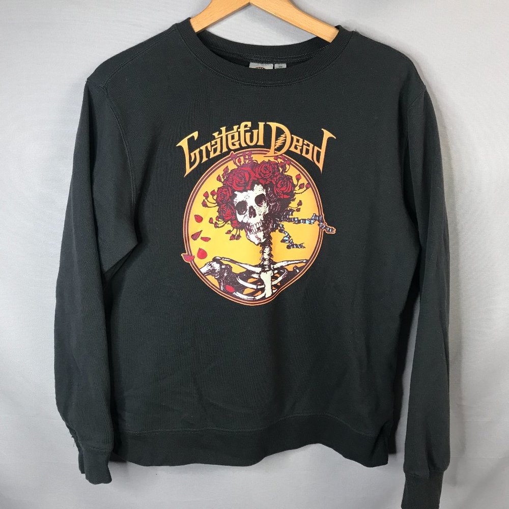 Greatful Dead Black acidwash Crewneck